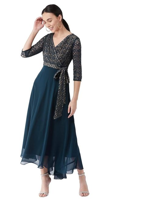 Georgette Wrap Maxi Dress
