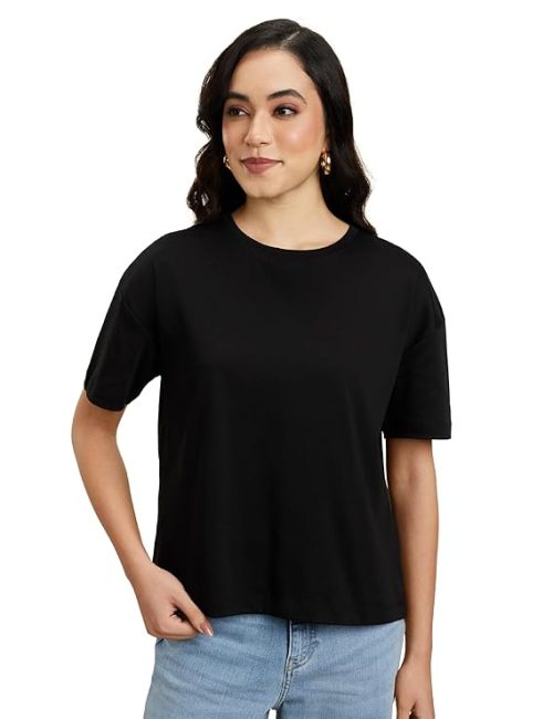 Round Neck Solid T-Shirt 